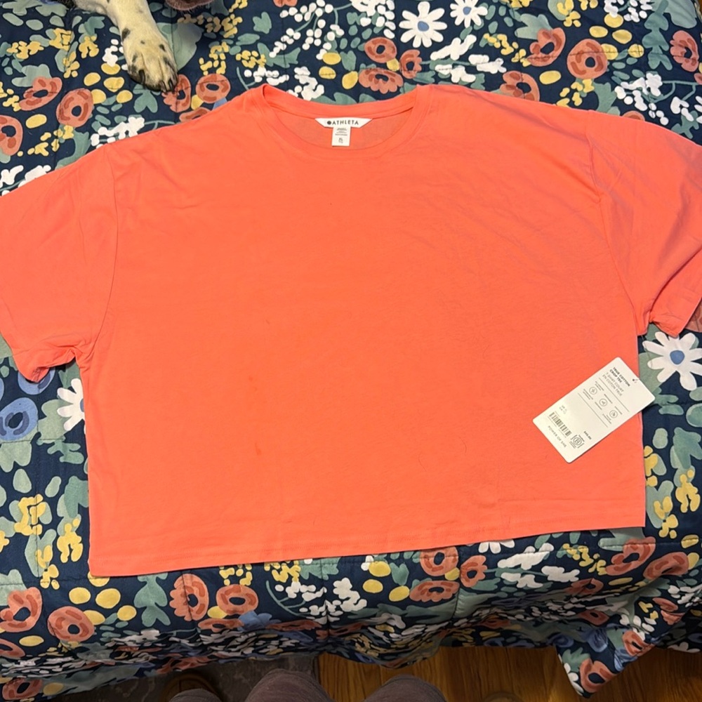 Athleta True Cotton Crop Tee XL NWT